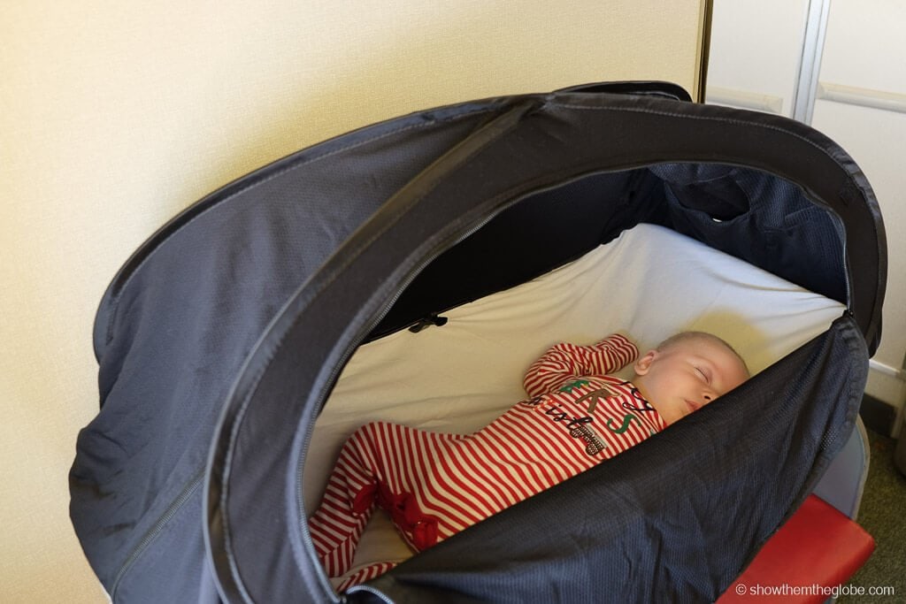 long haul flight baby bassinet