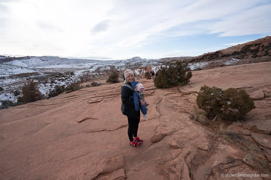 Delicate Arch trail with kids