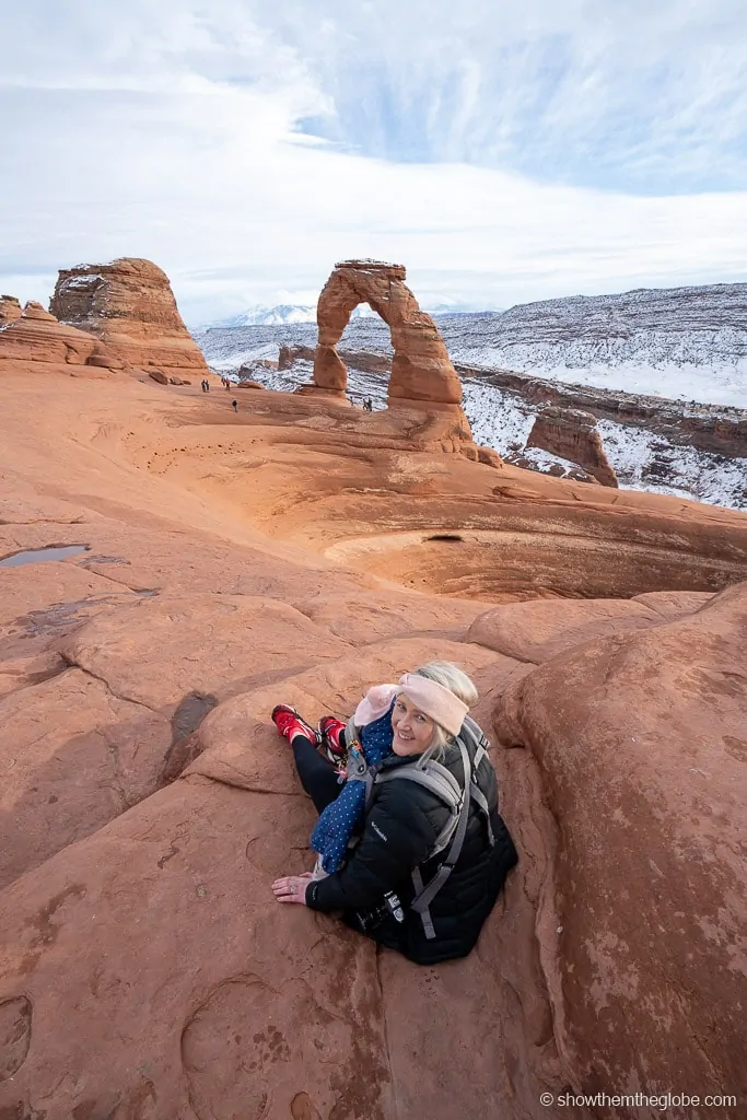 Delicate Arch trail with kids