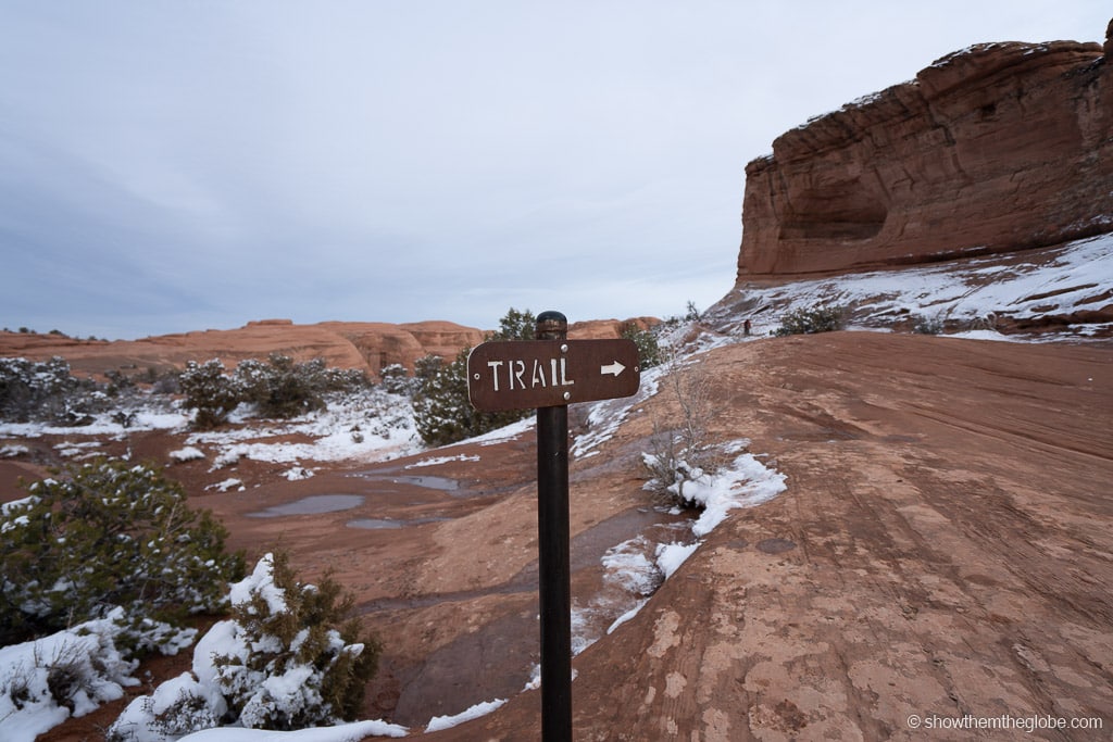 Delicate Arch trail with kids