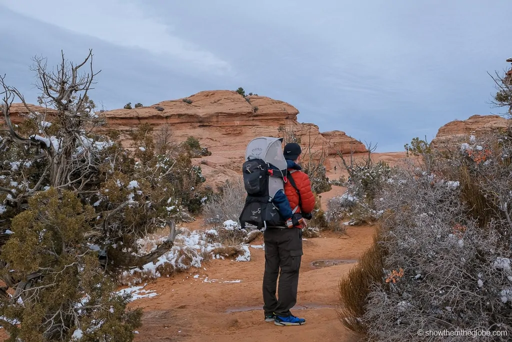 Delicate Arch trail with kids