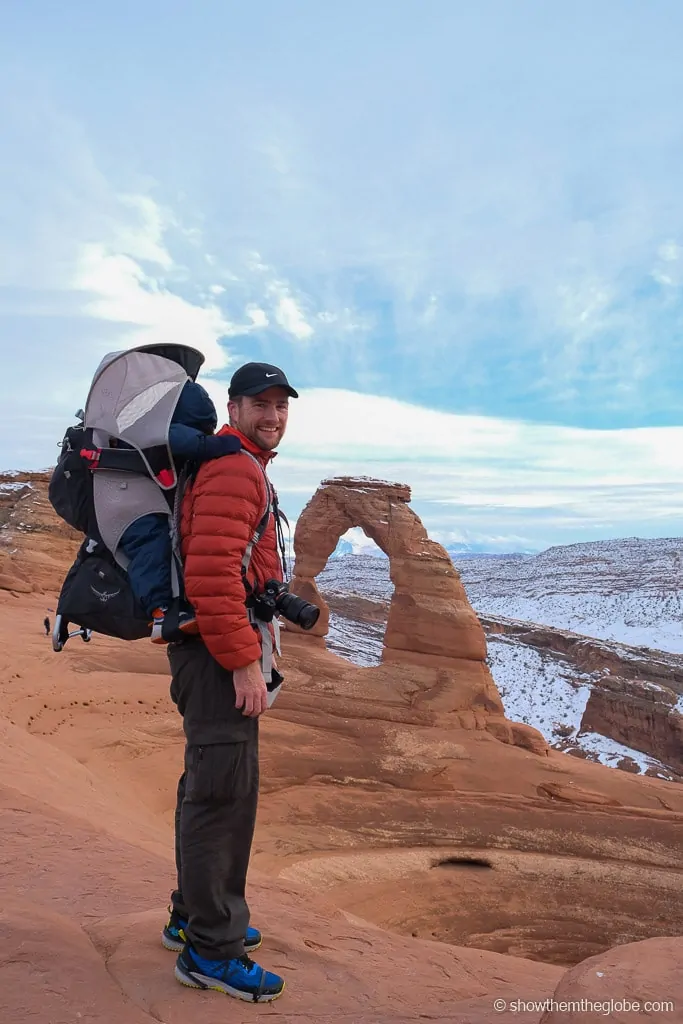 Delicate Arch trail with kids