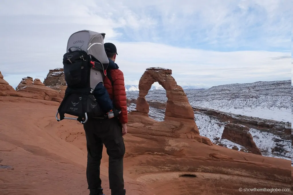 Delicate Arch trail with kids