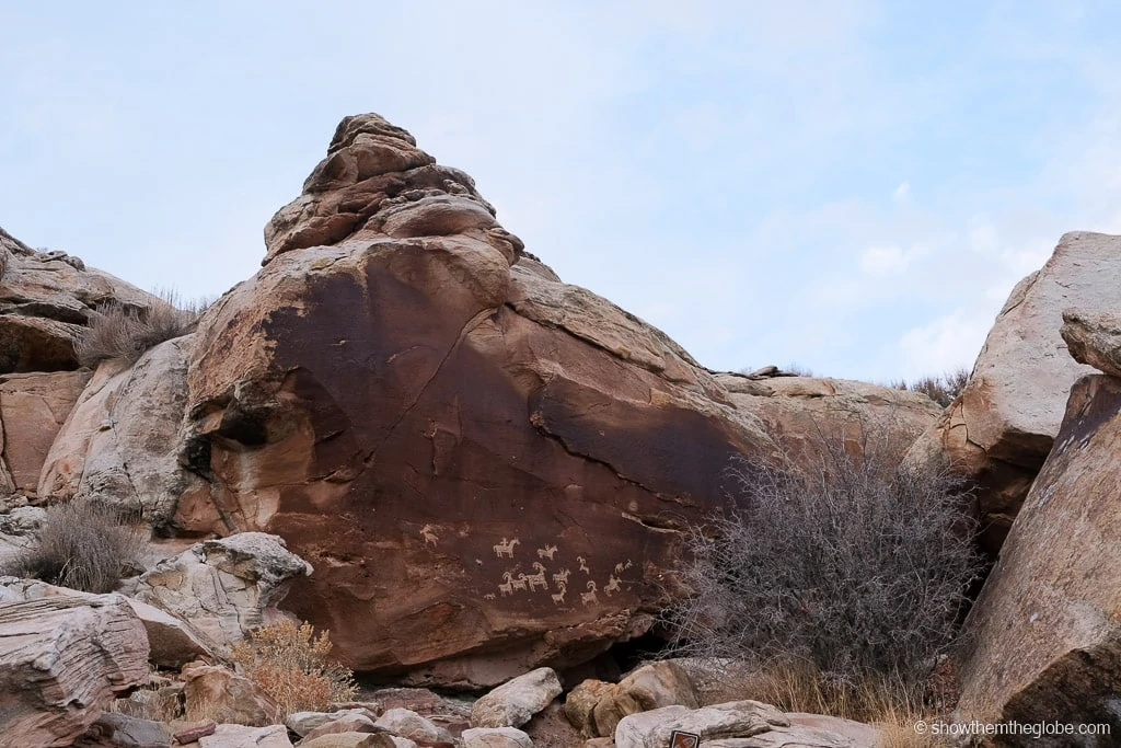 Petroglyphs in Arches National Park